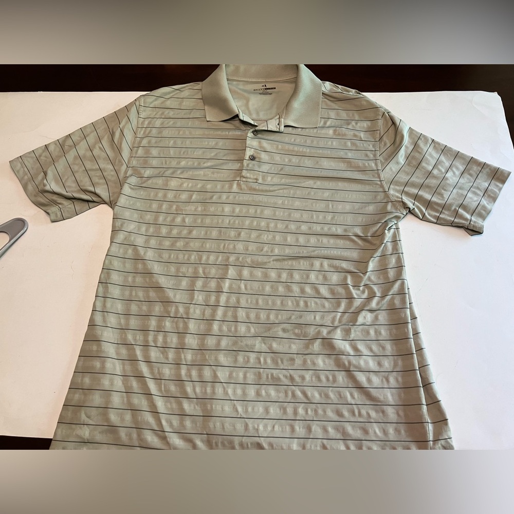 Grand Slam Golf Polo Shirt Mens Large Striped Short Sleeve Khaki XL
